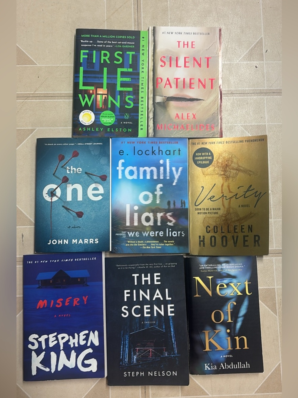 Assorted Paperback Thriller Book Set (8)